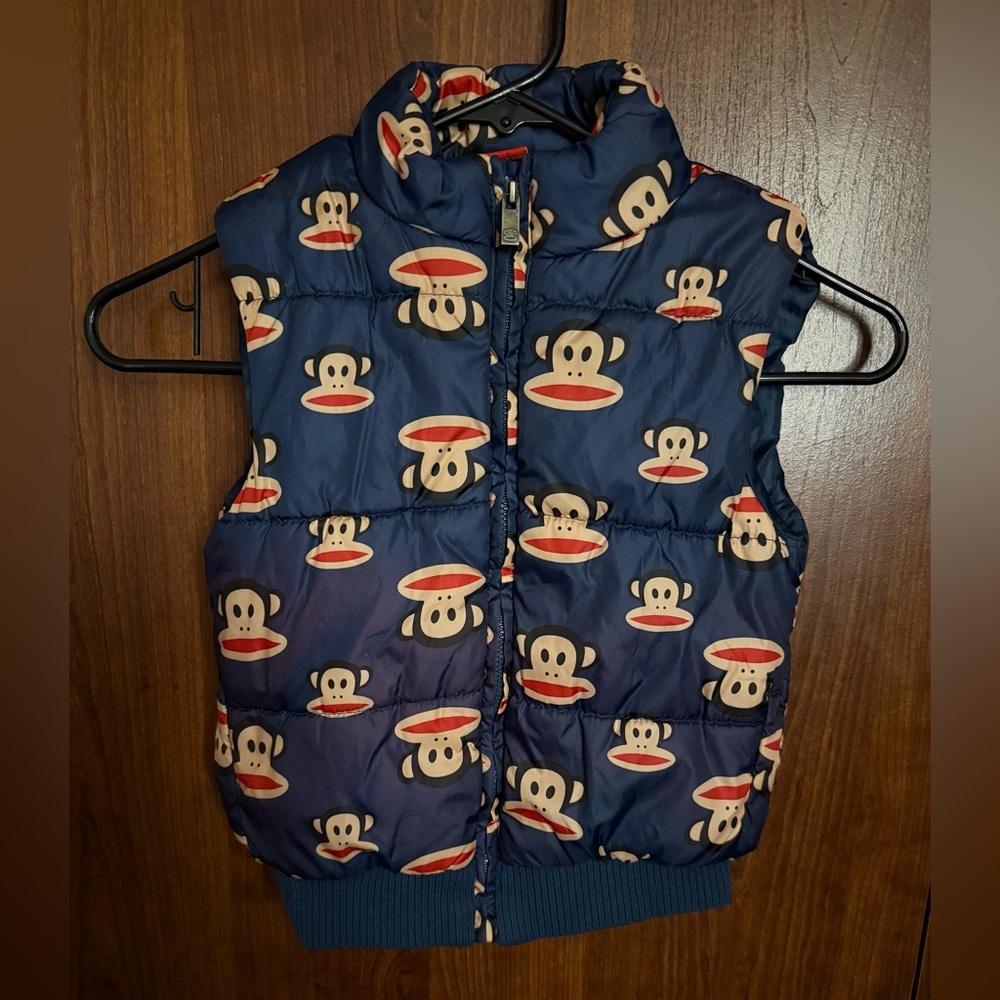 EUC Paul Frank Navy Monkey Print Vest
